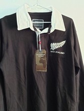 BNWT New Zealand LS Rugby Jersey. WBR. Black / White.