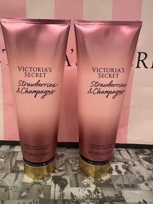 Pack of 2 Victoria's Secret STRAWBERRIES & CHAMPAGNE Fragrance Body Lotion 8 oz