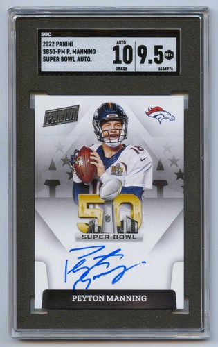 Peyton Manning #SB50-PM 2023 Panini Donruss Super Bowl Signatures card