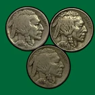 Lot of 3 1938-D Buffalo Nickels in Fine to Extremely Fine Condition #47474