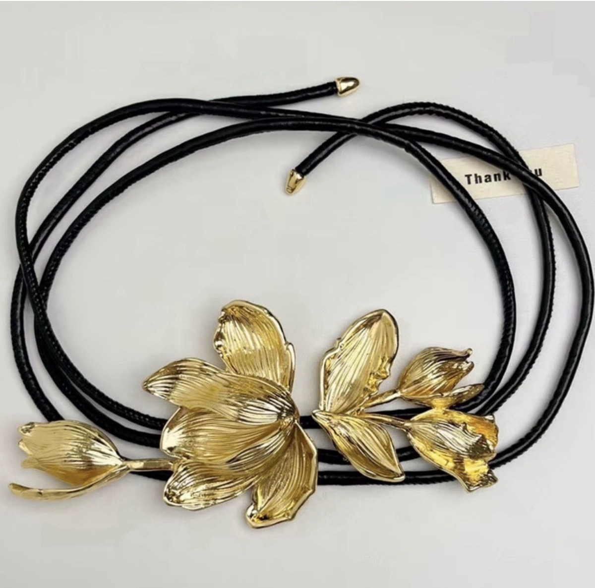 Zara gold flower floral cord belt 01296550700-f1.jpg?ts=  main image 3