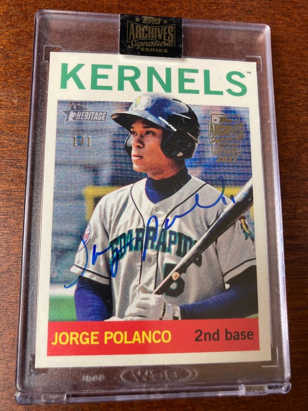 2021 Topps Archives Jorge Polanco Auto 1/1 Retro Autograph
