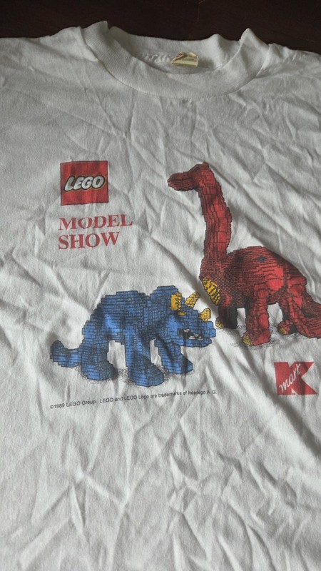 VTG 1989 LEGO Dinosaur Model Show Promo 80s Single Stitch T Shirt Kmart Promo