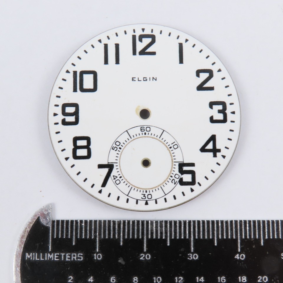 Elgin 16 Size B. W. Raymond 16 Size “Railroad” Enamel Pocket Watch Dial ...