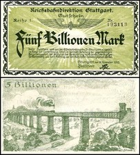 Germany 5 Billionen - Trillion Mark, 1923, P-S1380, UNC