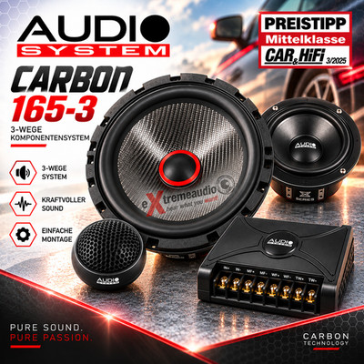 Audio System Carbon 165/3 3-Way Component Speaker Set 16.5 cm (6.5 )
