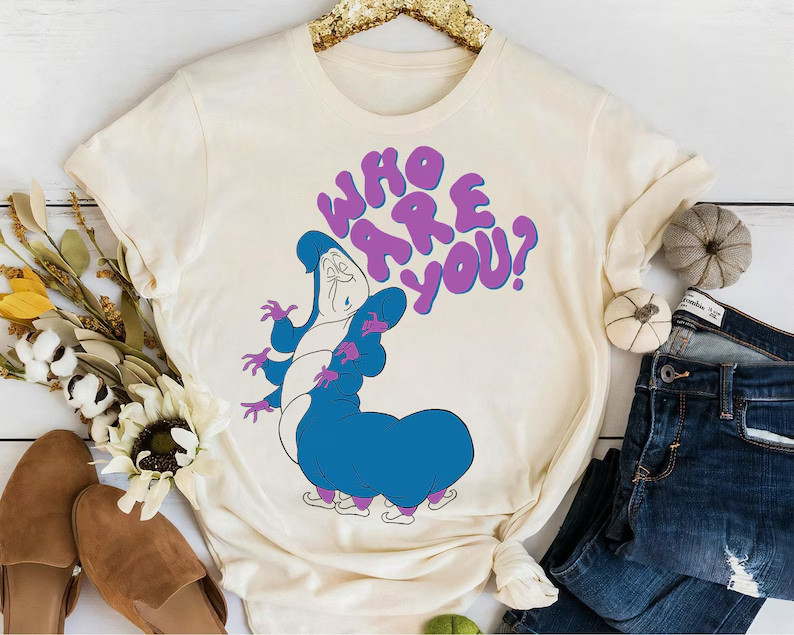 Alice In Wonderland Caterpillar Who Are You T-shirt, Family Matching shirt