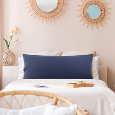 Dakimakura Abdeckung Mikrofaser lang Bettw&auml;sche Kissenbezug Dunkelblau 20"x72"