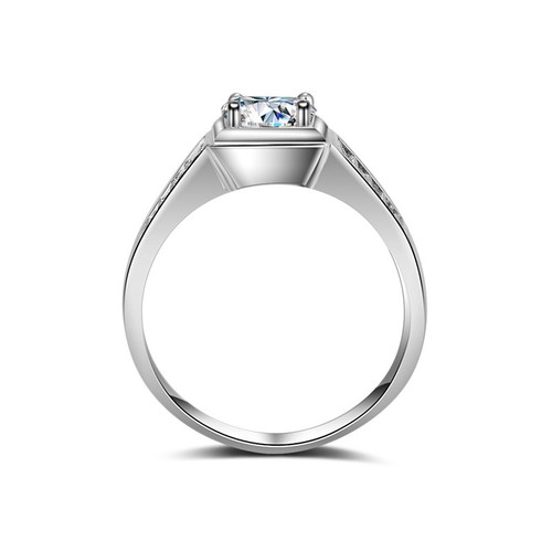 Anillo de compromiso de boda de plata 925 con banda circular de 8 mm para hombre talla 7/8/9/10/11/12 - Imagen 3 de 9