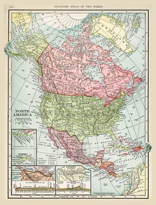 11201.Decoration Poster.Room Interior designer wall.Vintage 1927 Map.American