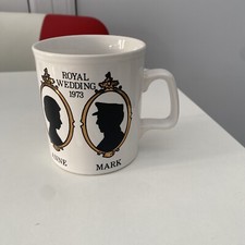 Vintage Collectable Royal Wedding 1973  Anne & Mark, Mug Staffordshire Potteries