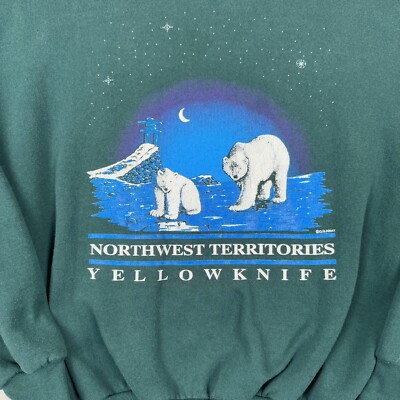 Vintage Quality Goods Canada Polar Bear Crewneck Y2k Forest Vintage Quality Goods Canada Polar Bear Crewneck Y2k Forest