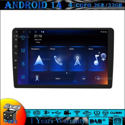 Android 14 Autoradio GPS SAT Navi Carplay DAB for GMC Acadia Yukon Sierra Savana