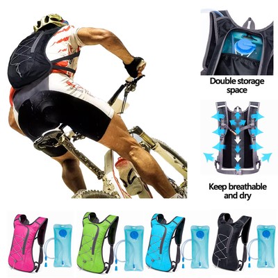 2L Hydration Rucksack Pack Rucksack Tasche mit Wasserblase Laufen/Radfahren Neu