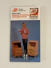 Deft Vinyl Stains Product Brochure Stain Swatches DIY Instructions Vintage 1968