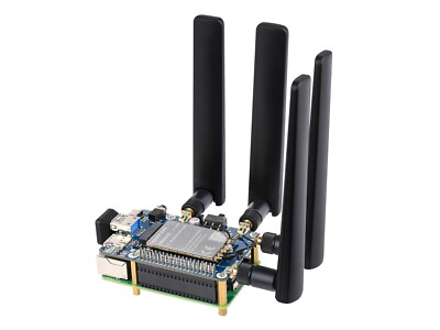Waveshare RM520N-GL 5G HAT for Raspberry Pi w/Case Quad Antennas LTE-A Global