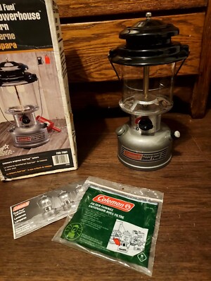 Coleman Dual Fuel Powerhouse Lantern 295-700T 1999 Dual Mantel Camping Outdoors 