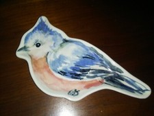 Blue Jay Bird Spoon Rest Holder * Stoneware Exclusive For Cracker Barrel * New!