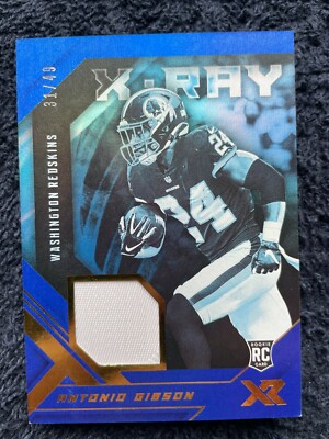 Antonio Gibson #XR-AG - 2020 Panini XR Football - X-Ray Blue Rookie Parallel /49