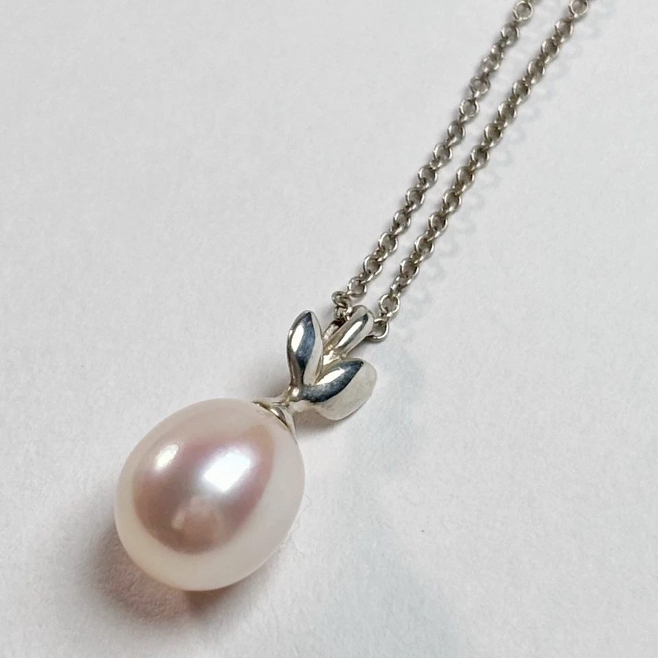 Tiffany & Co Hoja de Olivo Perla Collar Colgante Paloma Picasso Caja Bolsa Foto 4 de 4