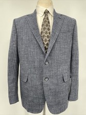 Ing Loro Piana  Co. Men's Wool Navy Blue Pinstripe Blazer Custom Size