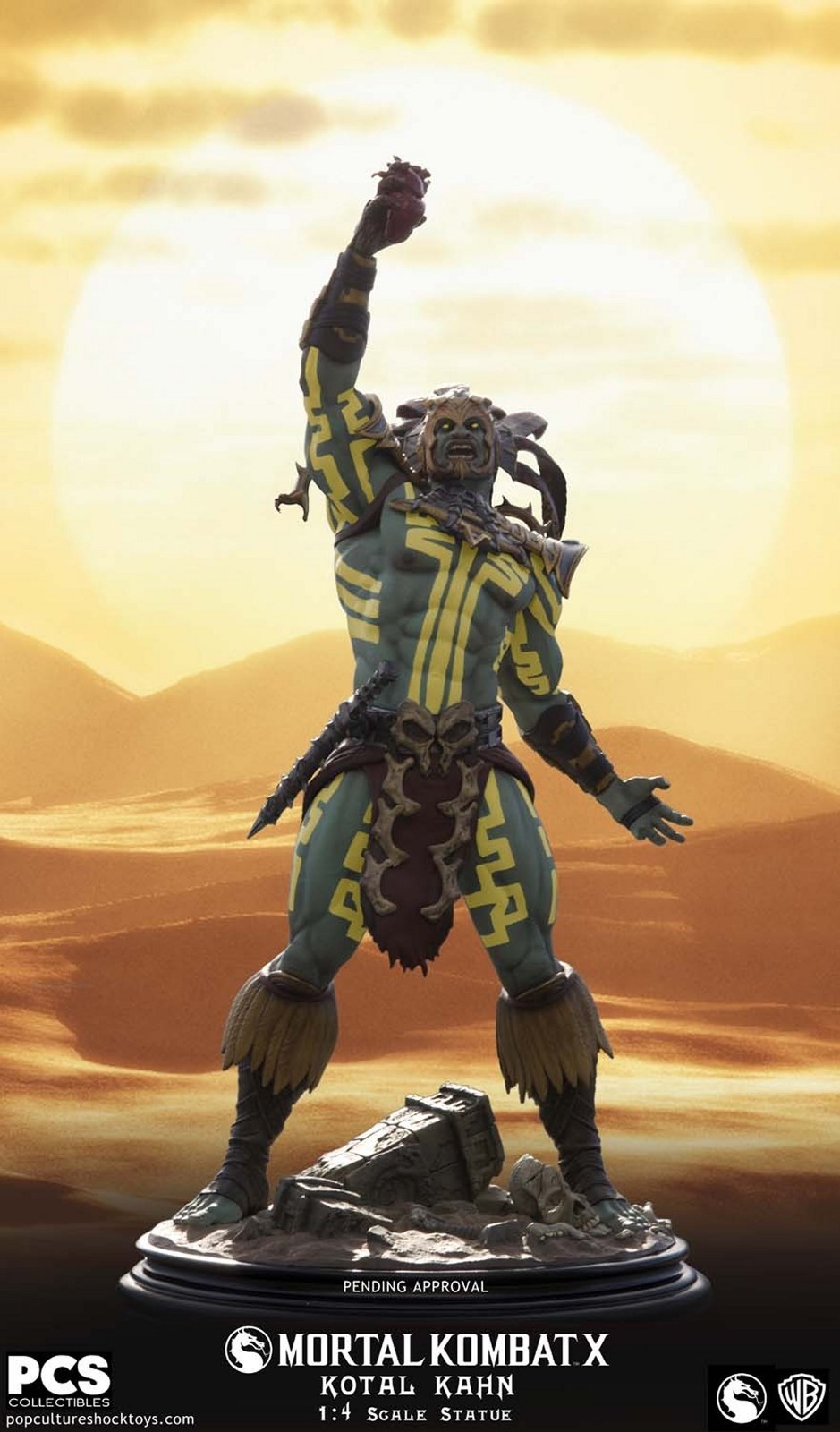 Sideshow Pop Culture Shock Pcs Mortal Kombat Kotal Kahn Sun God 1:4