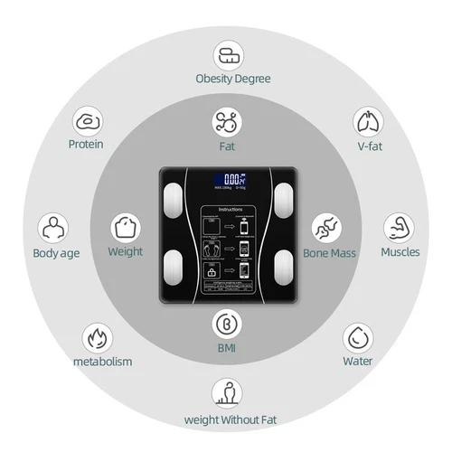 Digital Bathroom Scales Weighing Bluetooth Smart Body Fat BMI Monitor 180KG - Picture 6 of 12