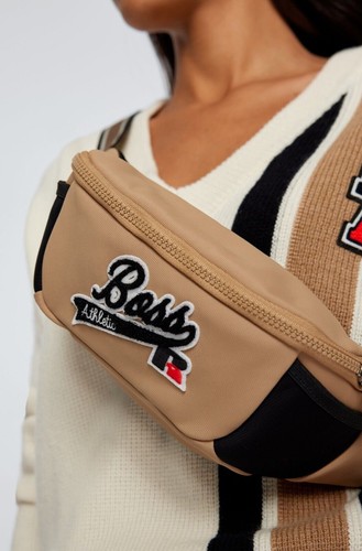 HUGO BOSS X Russell Athletic Addison Bumbag-RA 50465117 Medium Beige/Navy - Picture 2 of 7