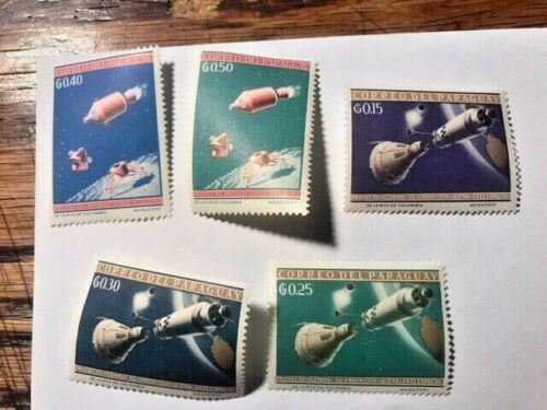 1964 Paraguay Space Exploration Group of 5 Stamps #227 - Picture 1 of 1