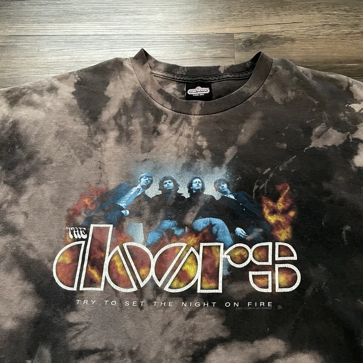 Vintage 2005 The Doors Try to Set the Night on Fire Band T-Shirt Size L