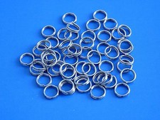 50 St&uuml;ck Sprengringe rund Split Ring rostfrei Edelstahl 6 , 7 ,8 ,9 ,10 , 11 mm