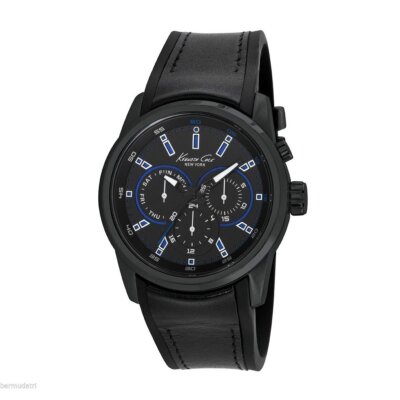 Kenneth Cole New York Orologio Uomo Classico – Quarzo, Cassa In Acciaio Inox IP Oro Rosa, Quadrante Blu, Cinturino In Pelle 42mm - 3