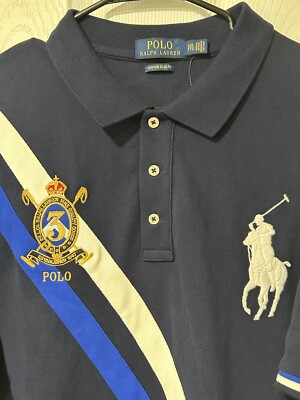 Polo Ralph Lauren Men XXL Slim Big Pony #3 Stripe Short Sleeve