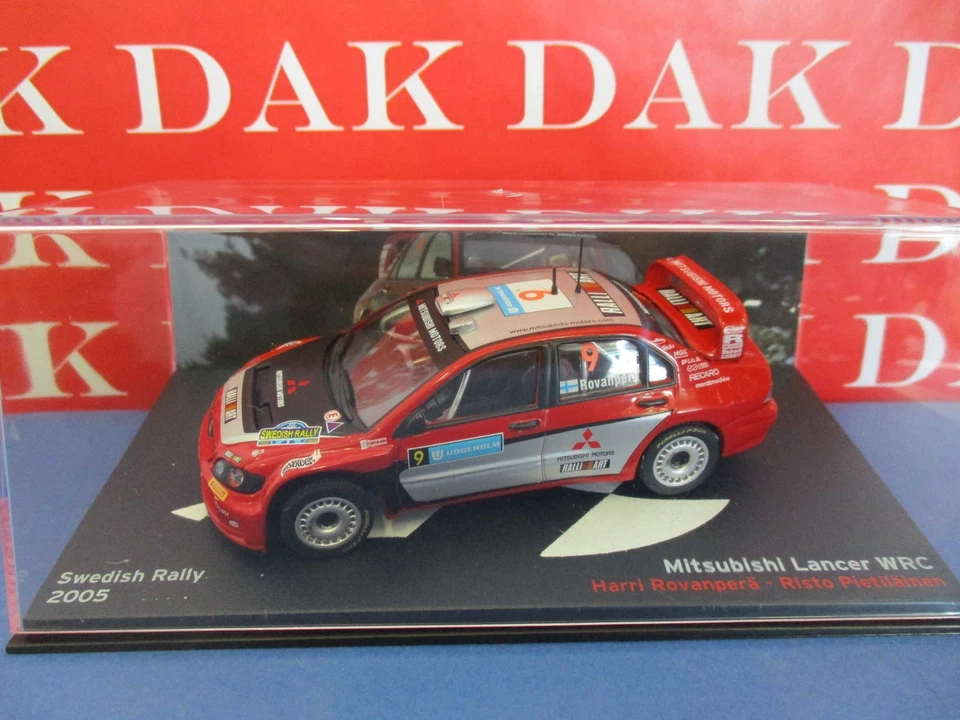 Die cast 1/43 Modellino Auto Mitsubishi Lancer WRC Rally Svezia 2005 H.Rovanpera - Immagine 4 di 4