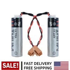 2PCS 3.6V 2400mAh TOSHIBA ER6V PLC Battery Lithium Battery W/ Plug US STOCK FAST