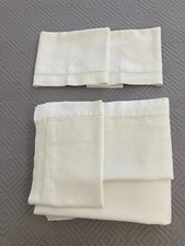 Lenzuola misto lino con ricami anni '60