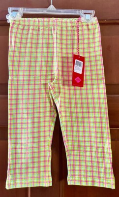 Oilily Green and Pink Tappy Capri Leggings - size 110  (4T)