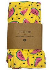 NWT J CREW Boxer Underwear Sz M Yellow Pink Watermelon 100 Cotton J7