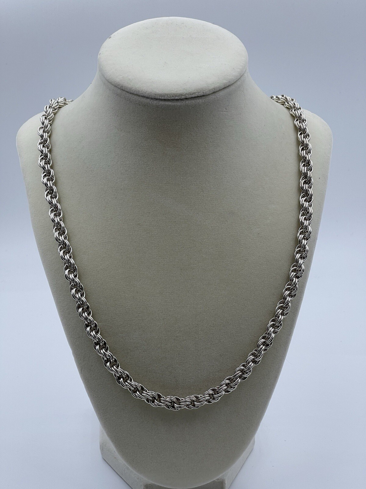 Sterling Silver 925 Heavy Solid Braided Chain Nec… - image 2