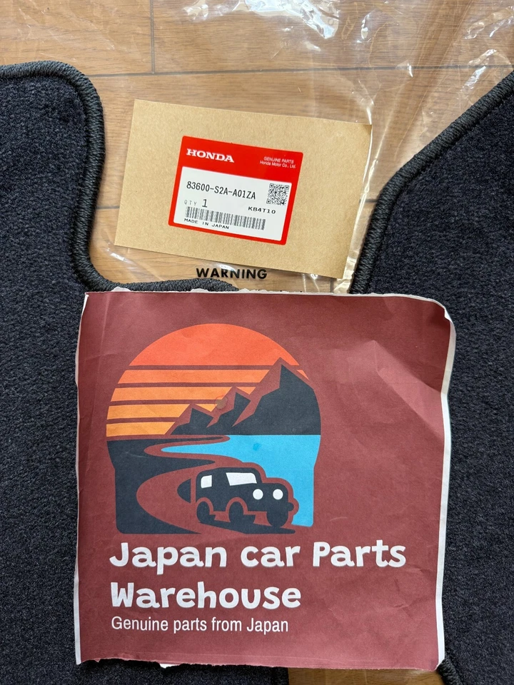 Genuine Honda OEM S2000 Black with Red Stiching Carpeted Set Floor Mat Foto 2 de 4