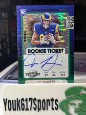 2021 Jacob Harris /30 Rookie Panini Contender Optic Green Pulsar Prizm Auto #138