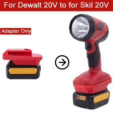 For Dewalt 20V MAX Lithium-ion Battery Adapter to for Skil 18V Ni-cd Power Tools