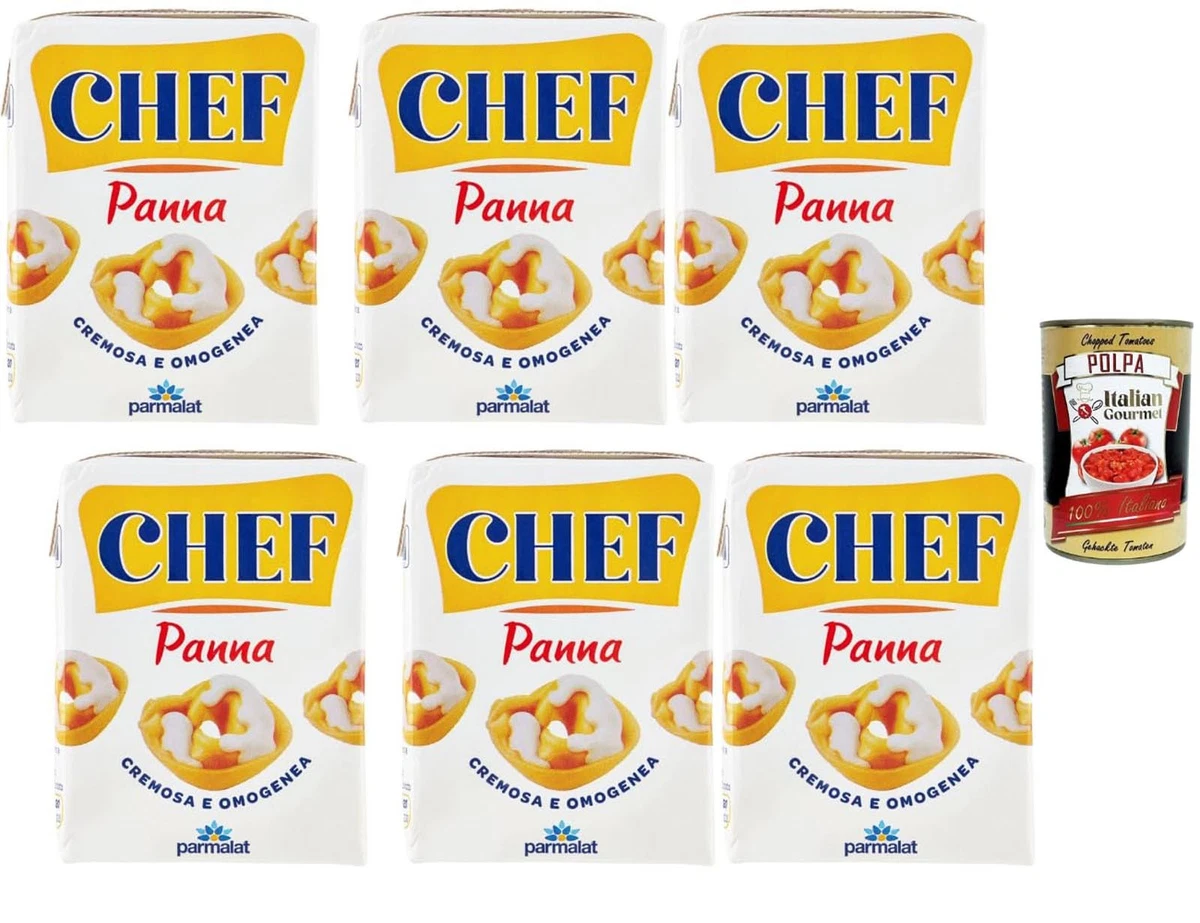 Parmalat Chef Kochsahne 6x200g haltbare Sahne Pasta & Suppen +Polpa