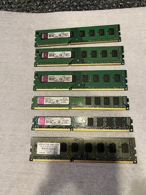 Desktop RAM 2GB Assorted PC3-10600 1333mhz DDR3  2G each  Lot of 6 12G Total