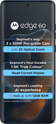 MOTOROLA Edge 60 5G (Gibraltar Sea 256GB 12GB RAM) Dimensity