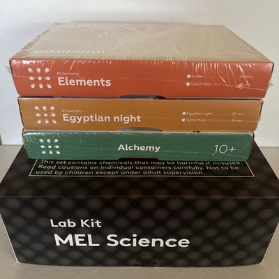 MEL Chemistry Starter Kit + 3 Sealed Experiment Kits STEM Science Lab Bundle