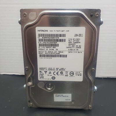 Hitachi 250GB HDS721025CLA382 0F10834 SATA 3.5''