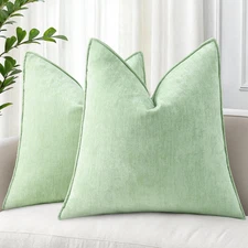 Christmas Couch Throw Pillow Covers 22X22 Set of 2, Decorative Soft Euro Velvet