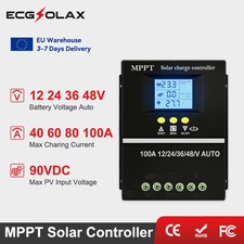 ECGSOLAX 100A 40A 60A 80A MPPT Regolatore di carica solare 12V 24V 36V 48V con