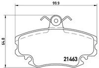 Bremsbelagsatz, Scheibenbremse P 68 038 Brembo FüR Renault Peugeot